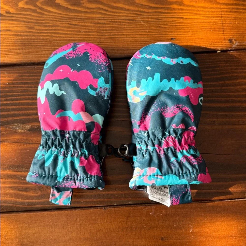 Columbia infants' Chippewa Pink and Blue Patterned Mittens O/S